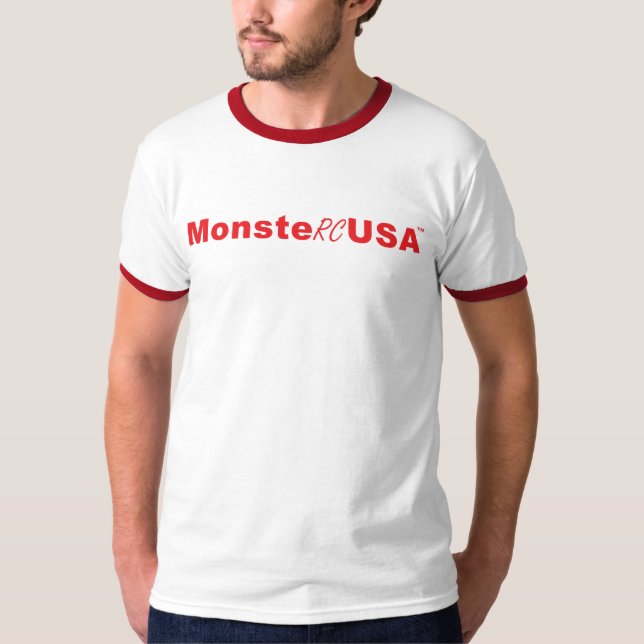 Camiseta Logotipo vermelho de MonsteRCUSA (Frente)