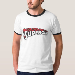 Camiseta Logotipo vermelho e branco da Supergirl