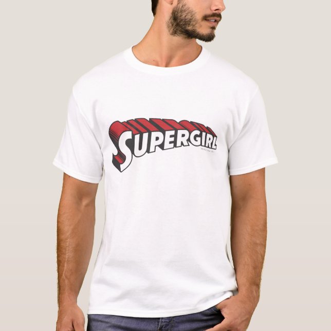 Camiseta Logotipo vermelho e branco da Supergirl (Frente)