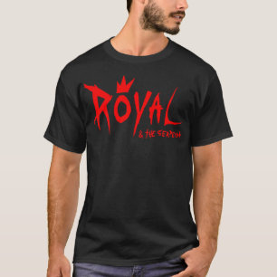 Camiseta logotipo vermelho real &amp; o compositor cantor d