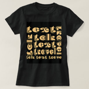 Camiseta Logotipo Viagem de palestra de texto preto