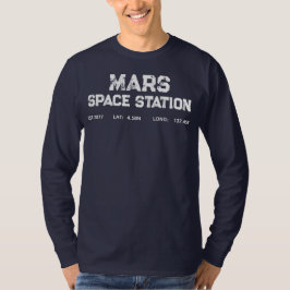 Camiseta Logotipo Vintage da Estação Espacial de Marte