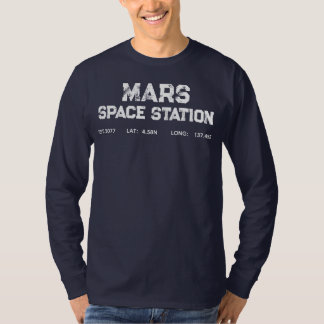 Camiseta Logotipo Vintage da Estação Espacial de Marte