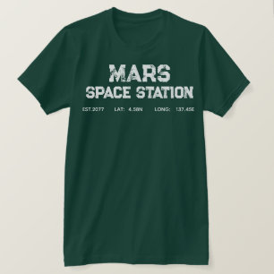 Camiseta Logotipo Vintage da Estação Espacial de Marte - As