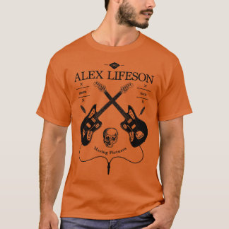 Camiseta Logotipo Vintage do Violão Alex Lifeson