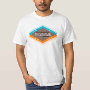 Camiseta Logotipo Vintage Retro do Meio do Século de Oklaho