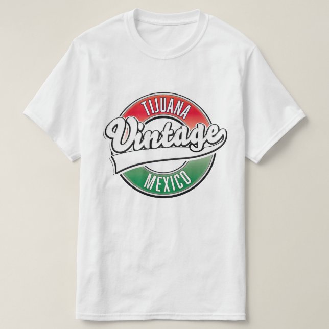 Camiseta Logotipo vintage Tijuana México. (Frente do Design)