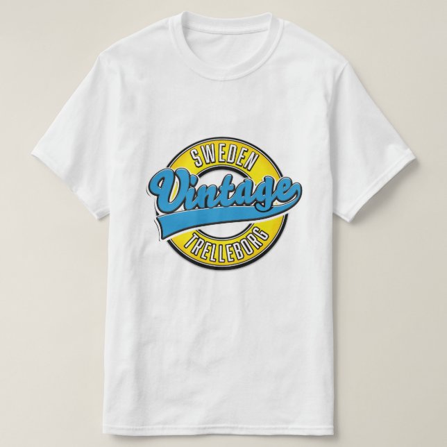 Camiseta logotipo vintage Trelleborg Suécia (Frente do Design)