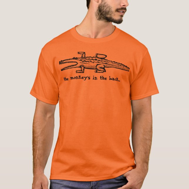 Camiseta logotipo, você viu o macaco? 4 (Frente)