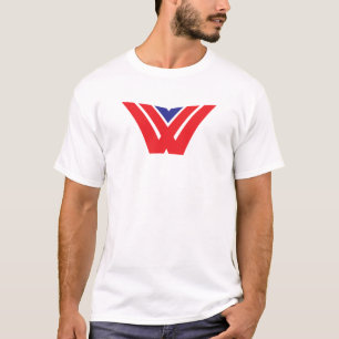 Camiseta Logotipo W Monograma Moderno e Minimalista em Verm