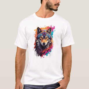Camiseta Logotipo Wolf Animal Design-87694