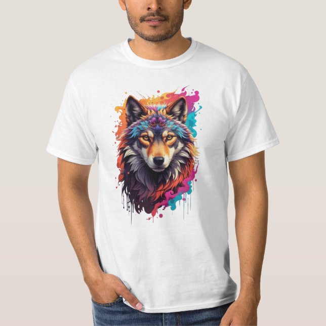 Camiseta Logotipo Wolf Animal Design-87694 (Frente)