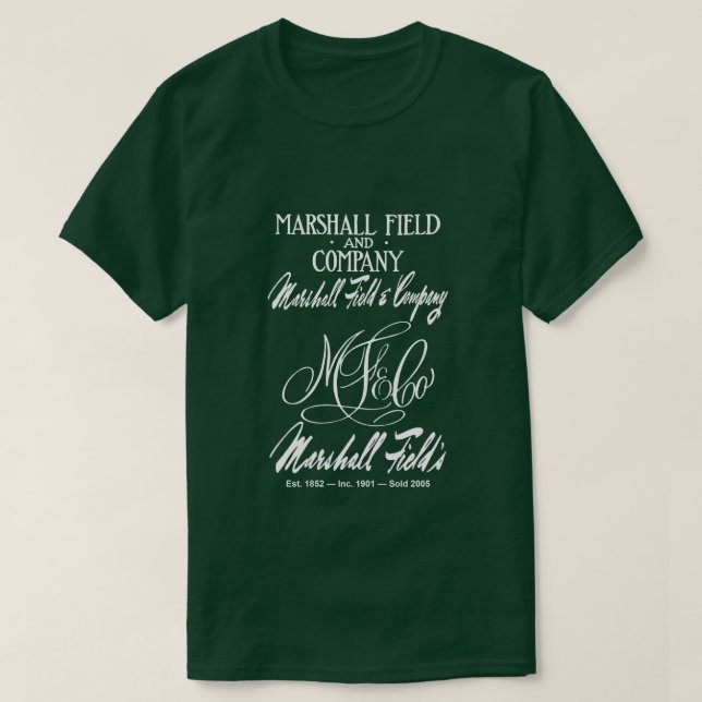 Camiseta Logotipos do Marshall Field (Frente do Design)