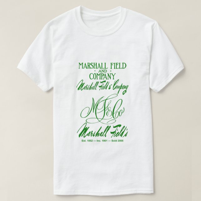 Camiseta Logotipos do Marshall Field (Frente do Design)