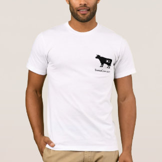 Camiseta Logotipos pretos da parte dianteira e da parte