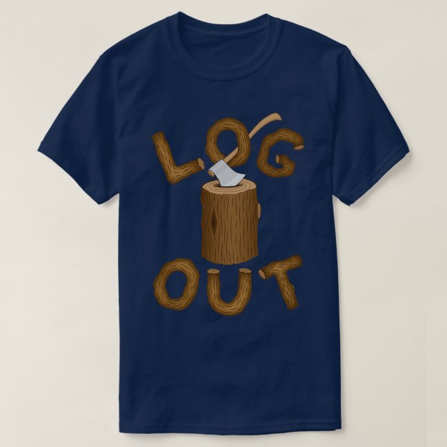 Camiseta Logout do TShirt clássico (Frente do Design)
