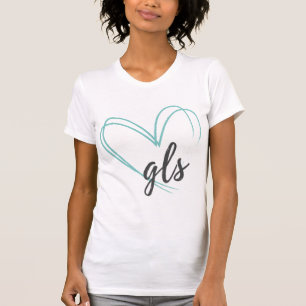 Camiseta Loja de Amor Gráfico Mercadoria Marca GLS Coração