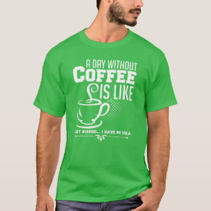 Camiseta loja de café amantes do café barista Café Cafeína