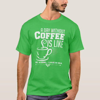 Camiseta loja de café amantes do café barista Café Cafeína 