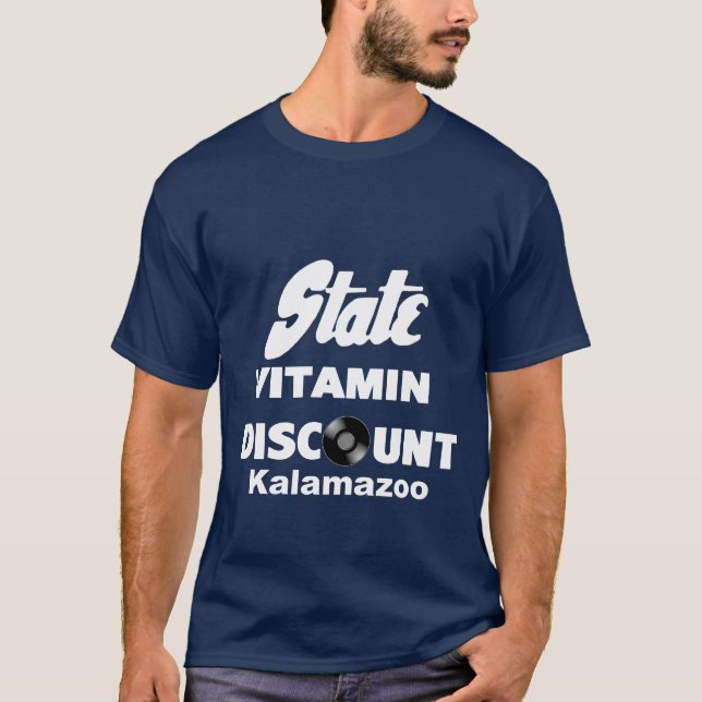 Camiseta Loja de disconto da vitamina do estado de (Frente)