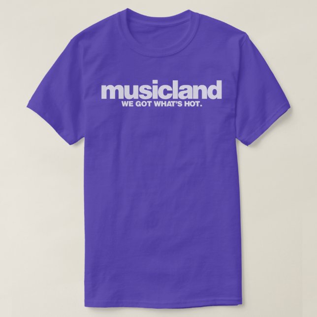 Camiseta Loja de Registros Musicland com Desativação Retroa (Frente do Design)