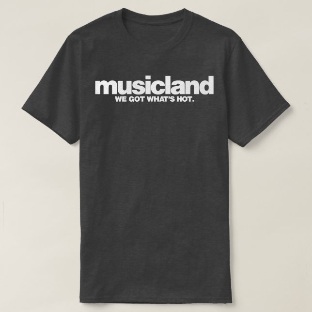 Camiseta Loja de Registros Musicland com Desativação Retroa (Frente do Design)