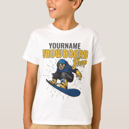 Camiseta Loja de Snow Boarder de Neve Personalizada Big Air