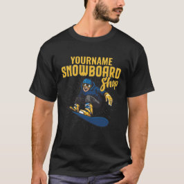 Camiseta Loja de Snowboard de Snow Boarder Personalizado Bi