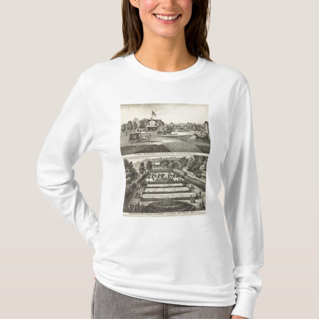 Camiseta Loja e residência da parede da Dinamarca (Frente)