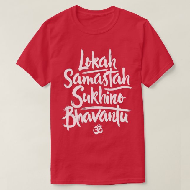 Camiseta Lokah Samastah Sukino Bhavantu (Frente do Design)