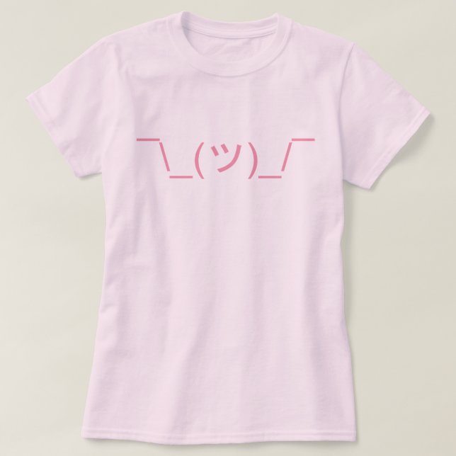 Camiseta LOL IDK Shrug Emoticon (Frente do Design)