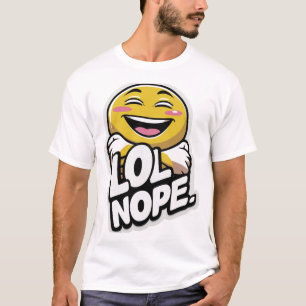 Camiseta LOL Nope - Rindo Emoji Attitude Sticker T-Shirt