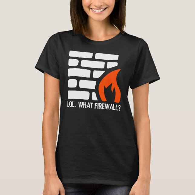 Camiseta Lol. Qual Firewall - Hacking Programmer Security H (Frente)
