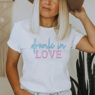 Camiseta LOLA Bebado De Neon Azul Rosa Em Bachelorette Apai