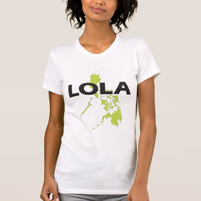 Camiseta Lola com o t-shirt do mapa de Filipinas (Frente)