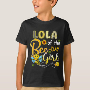 Camiseta Lola da menina do dia da abelha festa de aniversár