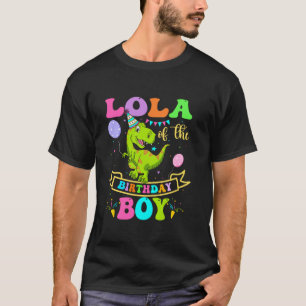 Camiseta Lola Do Birthday Boy T Rex Dinosaur Aniversário P