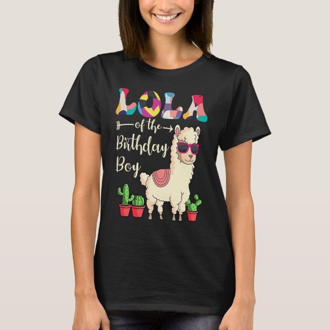 Camiseta Lola Do Celebrado Do Blog Birthday Boy Lama (Frente)