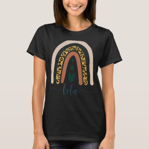 Camiseta Lola Filipino Avó Boho Rainbow Heart