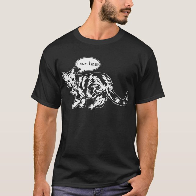 Camiseta lolcat - eu posso tenho? (Frente)