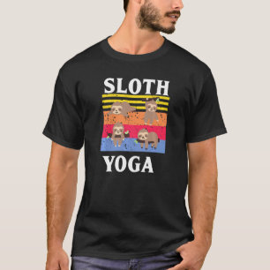 Camiseta Lolita Preguiça Retro Yoga Para Homens Mulheres An