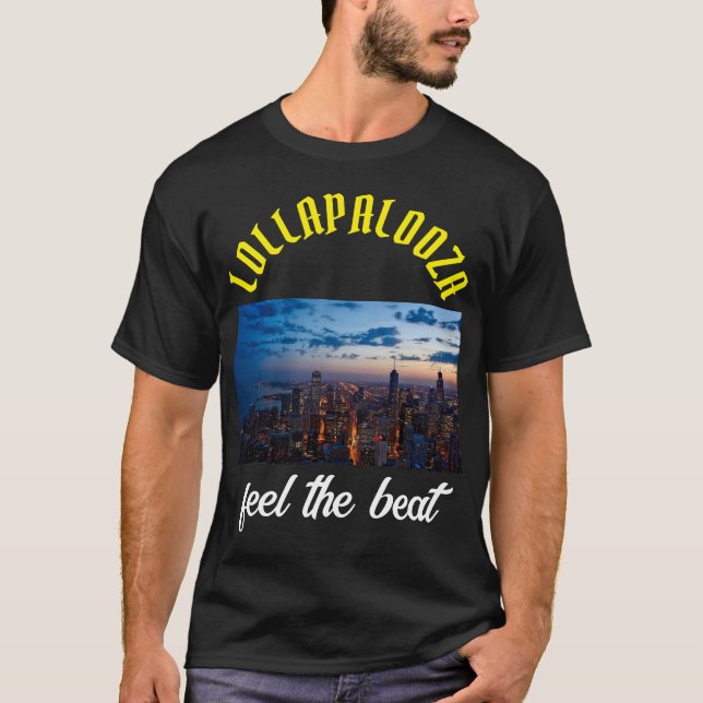 Camiseta Lollapalooza music festival Design T-Shirt (Frente)