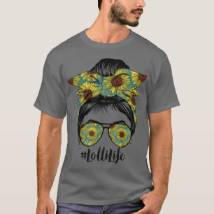 Camiseta Lolli Life Messaging Hair Bun Sunflower Mulheres M