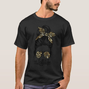 Camiseta Lolli Life Messy Hair Bun Leopard Mulher D
