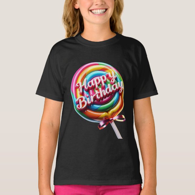 Camiseta Lollipop com um Arco brilhante (Frente)