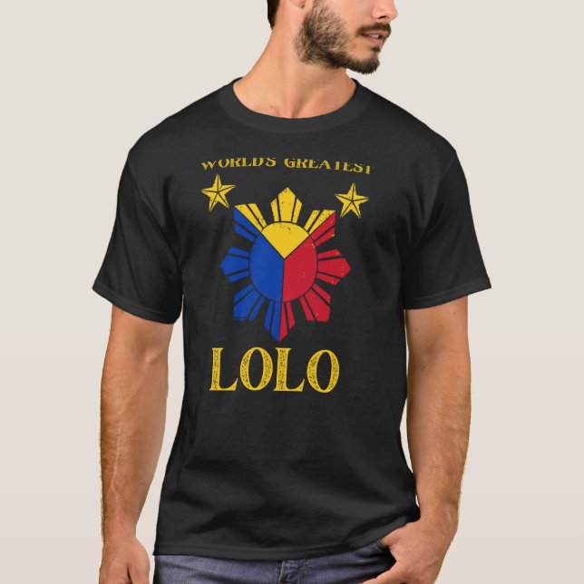 Camiseta Lolo Filipino Vovô Maior Lolo do Mundo (Frente)