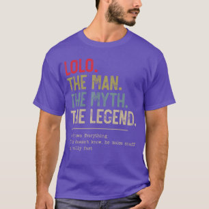 Camiseta Lolohe Manhe Mythhe Lenda Ele Sabe Tudo fri