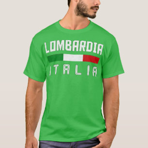 Camiseta Lombardia Itália Tipografia Design