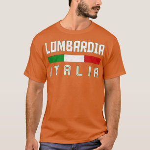 Camiseta Lombardia Itália Tipografia Design