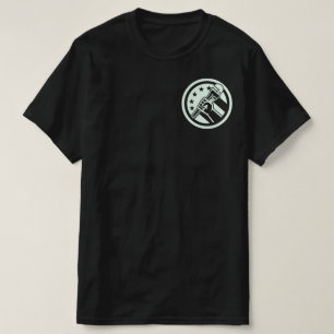 Camiseta lombo e frontal do canalizador reformado